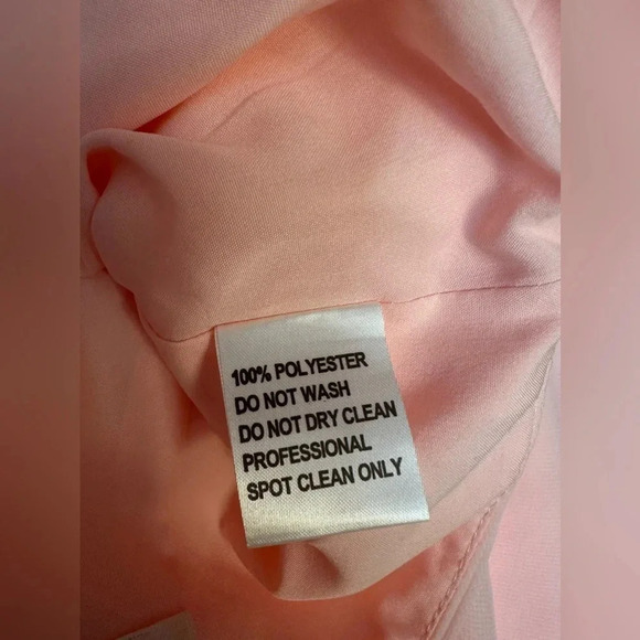 JJ HOUSE ~ Women’s Pink chiffon fully lined one-shoulder dress size 12 - Picture 3 of 9